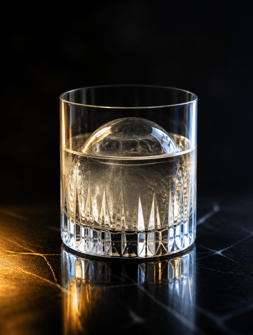 Lemonami White Negroni, cocktail signature con limoncello Lemonami servito su sfera di ghiaccio